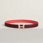Mini Constance belt buckle & Reversible leather strap 24 mm